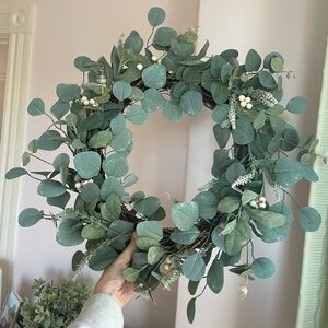 Lush Green Holiday Wreath with Berries